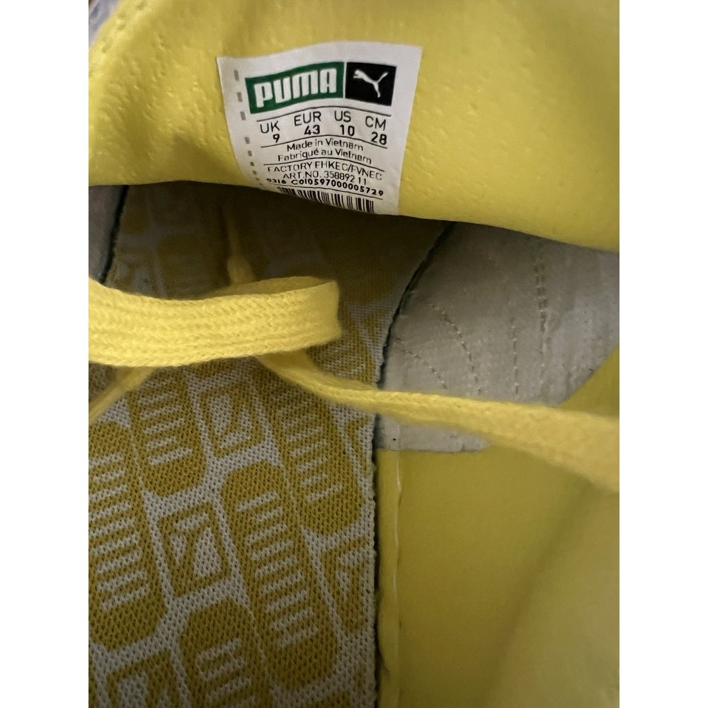 Puma Basket Classic Patent Emboss Sneakers Safety Yellow Mens size 10 - Picture 6 of 6